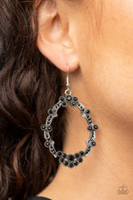 Load image into Gallery viewer, Sparkly Status - Black Earring
