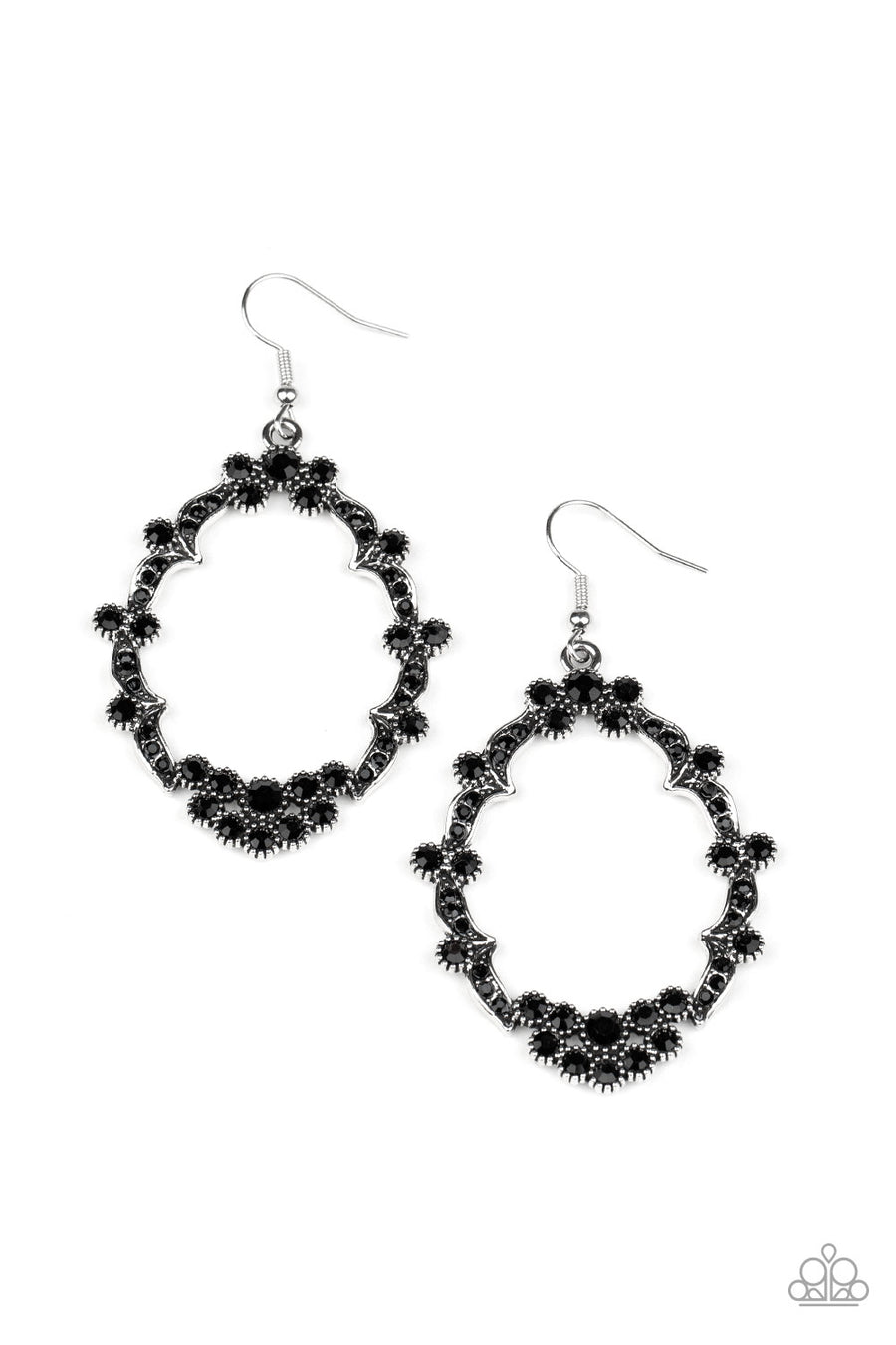 Sparkly Status - Black Earring