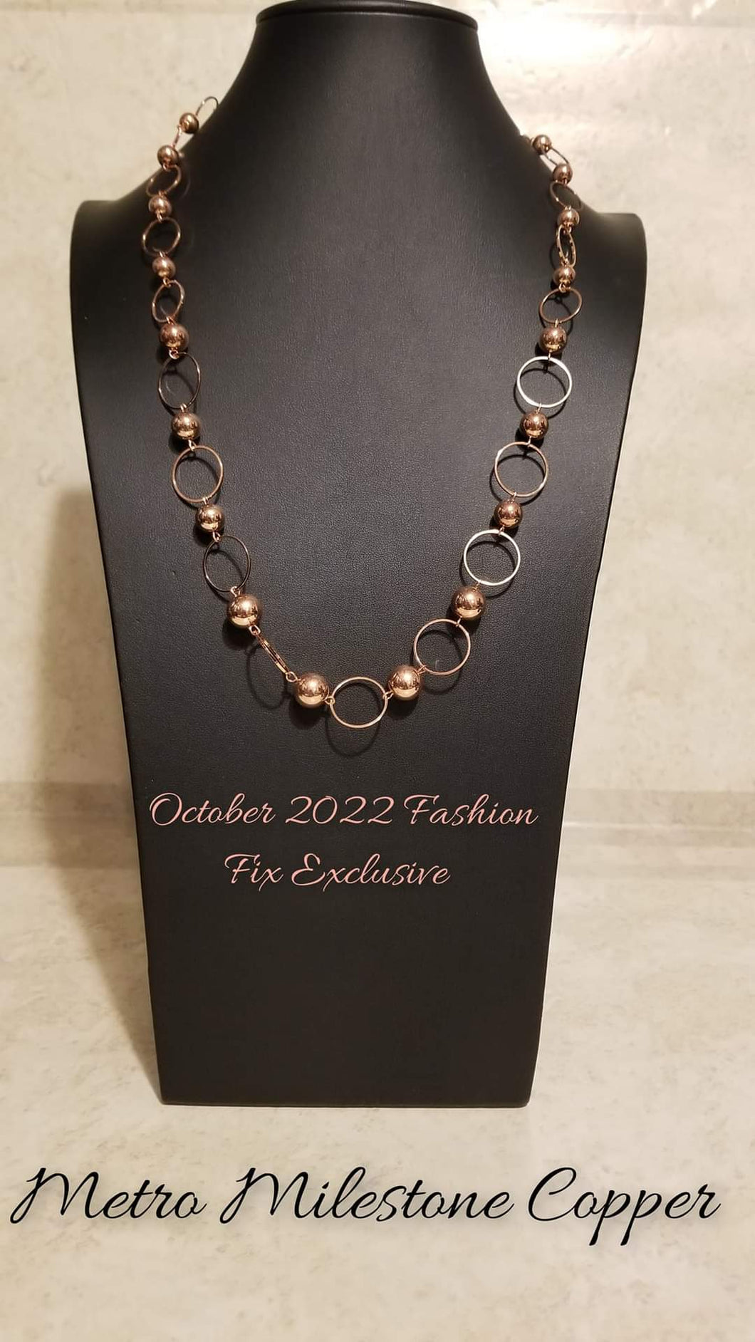 Metro Milestone - Copper Necklace