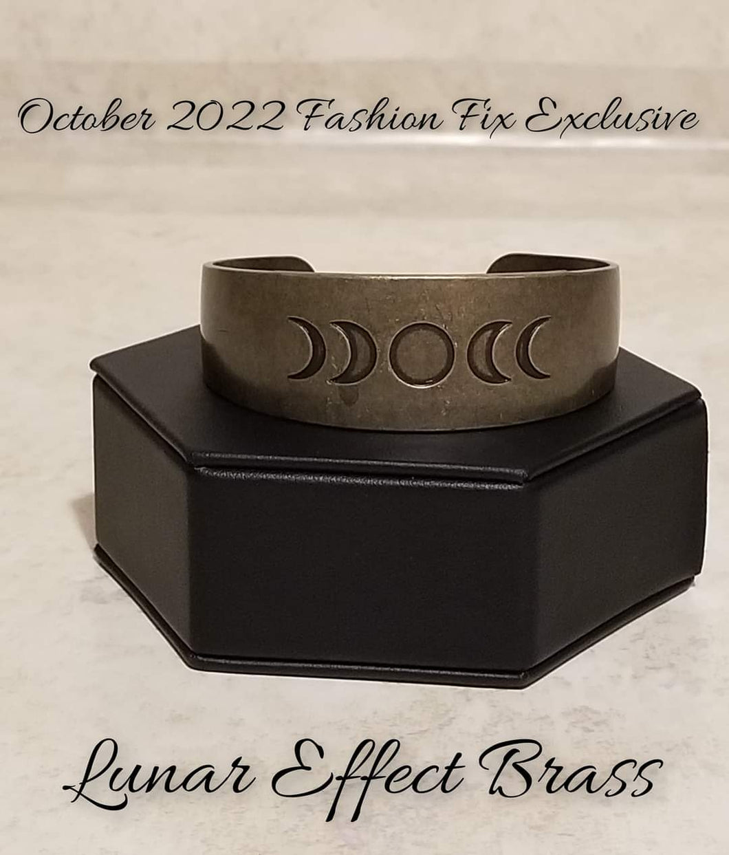 Lunar Effect -Brass Cuff Bracelet